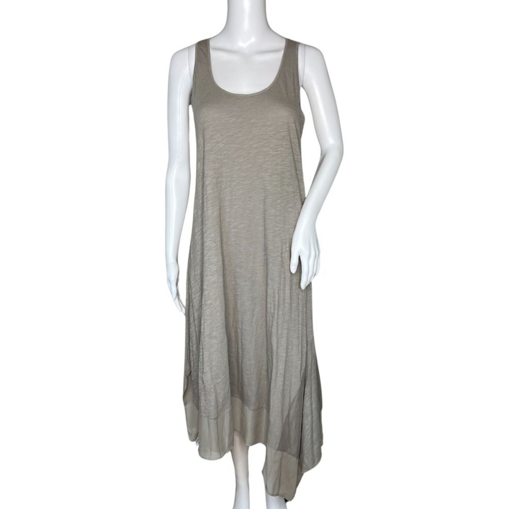Philisophy Dress Womens XS Gray Tank Dress‎ Chiffon Drapey Hem Basic Minimalist